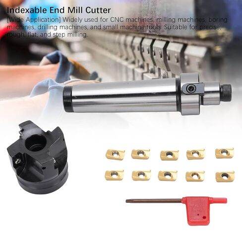 FACE END Mill Set MT4 FMB22 Holder 400R 50 22 4 Flutes FACE END Mill Cutter with 10 APMT1604 Inserts for CNC Machines MILLING Tools in Saudi Arabia