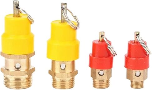 1pcs 1/8" 1/4'' 3/8" 1/2" British Standard Pipe 8kg Air Compressor Safety Relief Valve Pressure Release Regulator(1/2") in Saudi Arabia