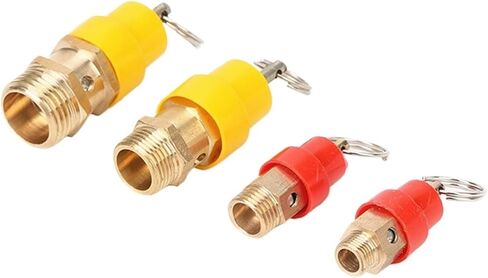 1pcs 1/8" 1/4'' 3/8" 1/2" British Standard Pipe 8kg Air Compressor Safety Relief Valve Pressure Release Regulator(1/2") in Saudi Arabia