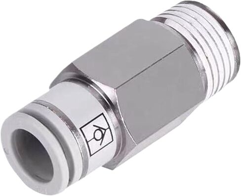 1pcs SPC VPC Check Valve Pneumatic Quick Connector Outer Thread 1/8 1/4 3/8 1/2 Pipe Hose Gas One-way Connector 4mm 6mm 8mm 10mm 12mm(8-03 (8mm-3l8),SPC) in Saudi Arabia