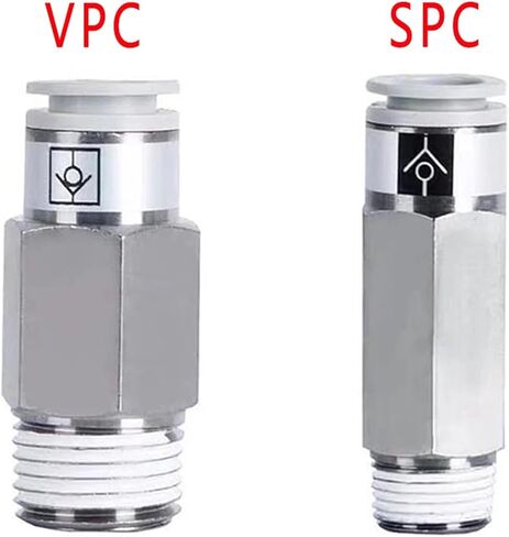 1pcs SPC VPC Check Valve Pneumatic Quick Connector Outer Thread 1/8 1/4 3/8 1/2 Pipe Hose Gas One-way Connector 4mm 6mm 8mm 10mm 12mm(8-03 (8mm-3l8),SPC) in Saudi Arabia