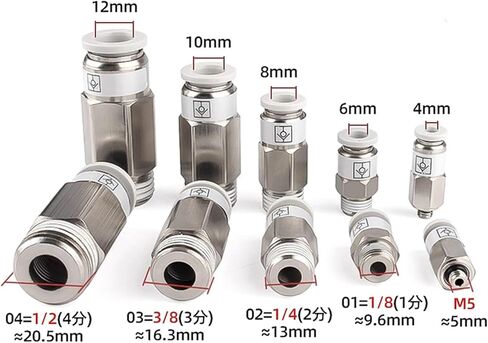 1pcs SPC VPC Check Valve Pneumatic Quick Connector Outer Thread 1/8 1/4 3/8 1/2 Pipe Hose Gas One-way Connector 4mm 6mm 8mm 10mm 12mm(8-03 (8mm-3l8),SPC) in Saudi Arabia