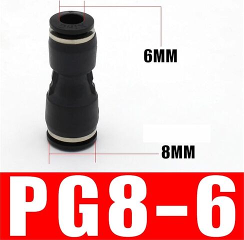 2~50Pcs Pneumatic Push In Fittings 4/6/8/10/12mm Straight PG Connectors For Air Water Hose Tube Quick Pneumatic Connector(PG8-6,20Pcs) in Saudi Arabia