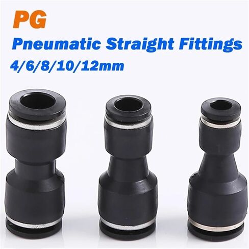 2~50Pcs Pneumatic Push In Fittings 4/6/8/10/12mm Straight PG Connectors For Air Water Hose Tube Quick Pneumatic Connector(PG8-6,20Pcs) in Saudi Arabia