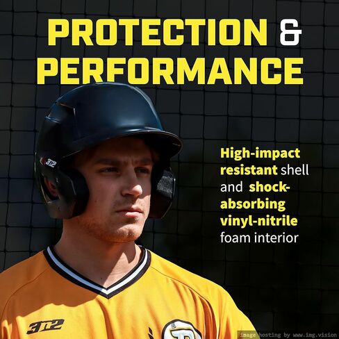 3N2 Pro Clutch Baseball Helmet - Ventilated High-Impact Shell, Moisture-Wicking Padding - Matte (Black, Red, Navy, Blue or White) - Youth in Saudi Arabia