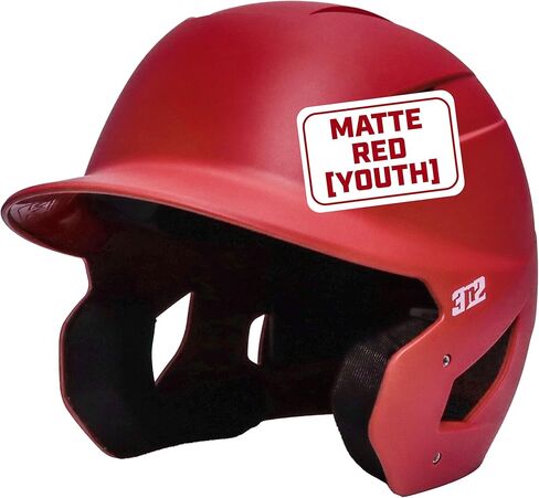 3N2 Pro Clutch Baseball Helmet - Ventilated High-Impact Shell, Moisture-Wicking Padding - Matte (Black, Red, Navy, Blue or White) - Youth in Saudi Arabia