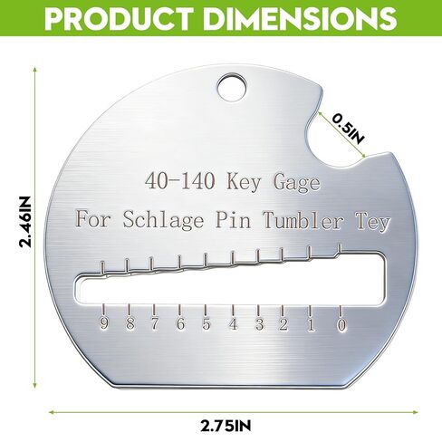 40-104 for Schlage Key Needle Gauge, Professional Measuring Tool, Compatible with Schlake Key Series, Accurate Needle Measurement (1 -Pack) in Kuwait