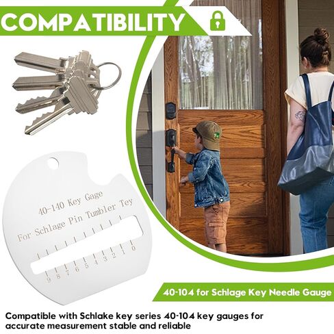 40-104 for Schlage Key Needle Gauge, Professional Measuring Tool, Compatible with Schlake Key Series, Accurate Needle Measurement (1 -Pack) in Kuwait