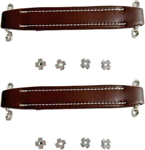 2PCS Vintage Style Guitar AMP Amplifier Leather Handle (Brown【2Pcs】) in Saudi Arabia