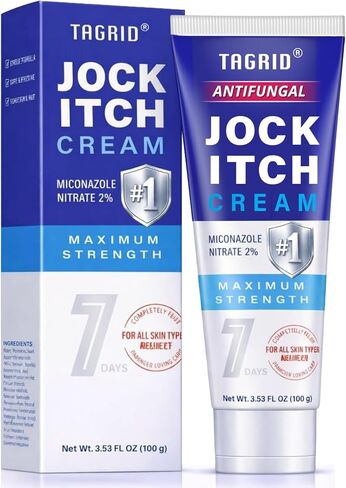 Antifungal Jock Itch Cream: Jock Itch Treatment for Men and Women - Extra Strength Antifungal Cream for Skin - Relief for Itchy Skin - Premium Anti-Fungal Relief - Relieves Itching Burning - 3.53 OZ in Kuwait