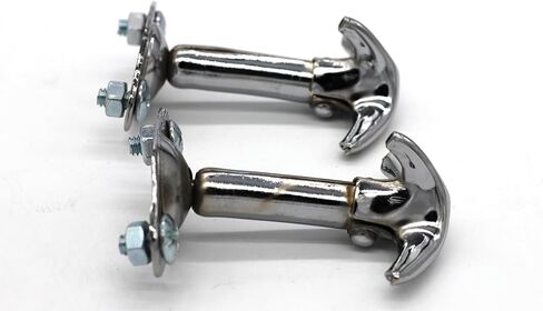 Hood Latch Hook Set (2) Chrome Steel Compatible with Daihatsu F20 in Saudi Arabia