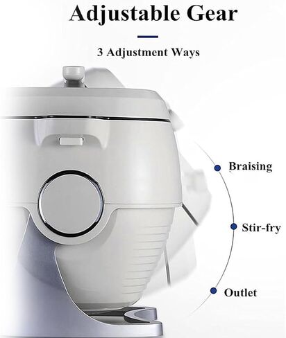 360-Degress Commercial Food Processor - Drum Type with 3D Heating, Adjustable 3 Gear Power, Great for Home and Restaurant Use, Efficient Food Preparation in Saudi Arabia