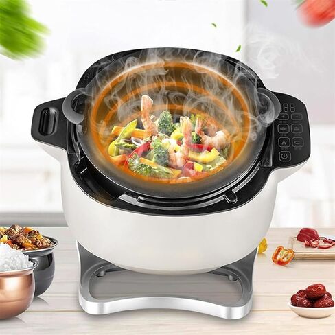 Automatic Cooking Machine, 6L Drum Type Commercial Food Processor, 3D All-Round Heating, Adjustment 3 Gears Firepower and Pot Body, One-Click Smart Start in Saudi Arabia