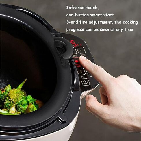 Automatic Cooking Machine, 6L Drum Type Commercial Food Processor, 3D All-Round Heating, Adjustment 3 Gears Firepower and Pot Body, One-Click Smart Start in Saudi Arabia