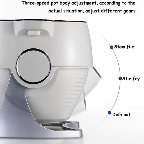 Automatic Cooking Machine, 6L Drum Type Commercial Food Processor, 3D All-Round Heating, Adjustment 3 Gears Firepower and Pot Body, One-Click Smart Start in Saudi Arabia