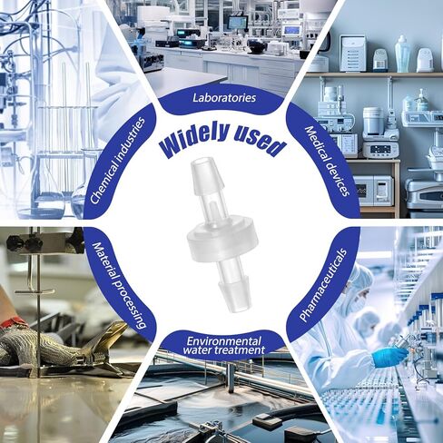 4 Packs 1/4 Inch Check Valve 6mm One-Way Barb Hose Plastic Non Return One Way Inline Hose Barb White Oil Water Pump Check Valve for Air Intake Feed in Saudi Arabia