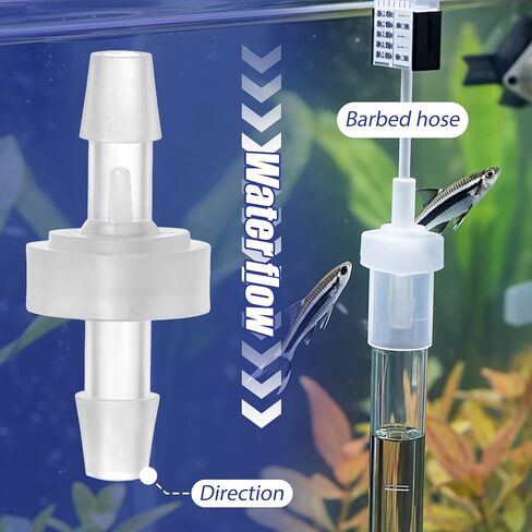 4 Packs 1/4 Inch Check Valve 6mm One-Way Barb Hose Plastic Non Return One Way Inline Hose Barb White Oil Water Pump Check Valve for Air Intake Feed in Saudi Arabia