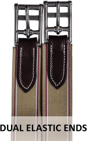 Joseph Sterling Removable Sheepskin Lined English Girth | Color Chocolate | Size 48" | 100% Sheepskin Lining | Easy-Care Sedgwick Leather | for Sensitive Skinned Horses in Saudi Arabia
