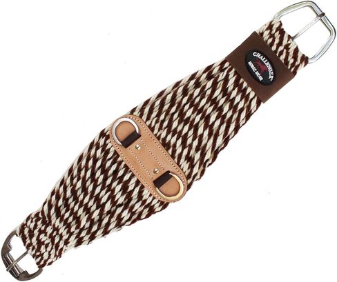 CHALLENGER 34 Horse Western 27 Strand Double Weave Two-Tone Mohair Roper Cinch 97RT05-34 in Saudi Arabia