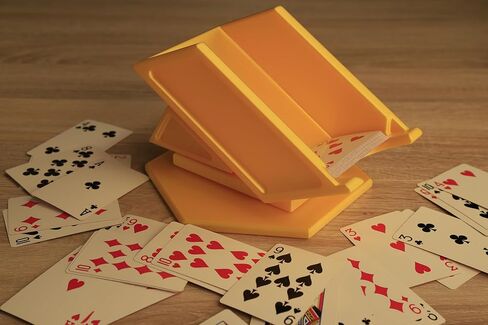 Manual 4 Deck Rotating Revolving Playing Card Tray, Card Holder in Saudi Arabia