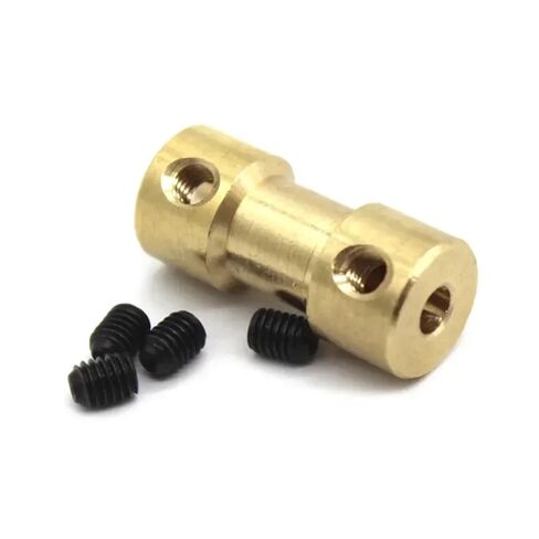 1PC Brass Rigid Motor Shaft Coupling Coupler Motor Transmission Joint Connector Sleeve Adapter(2mm to 5mm) in Saudi Arabia