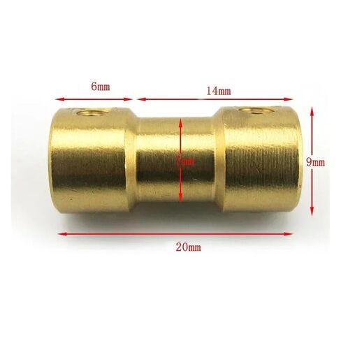 1PC Brass Rigid Motor Shaft Coupling Coupler Motor Transmission Joint Connector Sleeve Adapter(2mm to 5mm) in Saudi Arabia