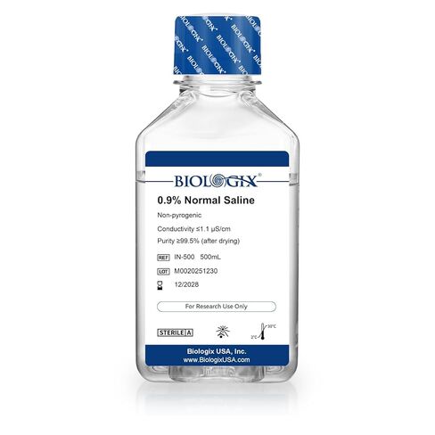 0.9% Normal Saline Solution, 500ml 0.1um Filtration Sterilized SPSS Buffer for Lab Use, DNase/RNase/Protease/Pyrogen Free, Ready-to-Use in Saudi Arabia