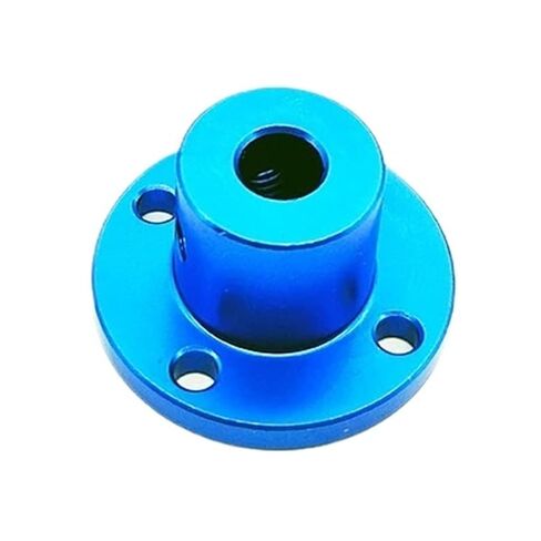 1PC Colored red Blue Purple Aluminum Alloy Flange Coupling Aperture Guide Shaft Optical Shaft Support Fixing seat(Silvery(6.35mm)) in Saudi Arabia