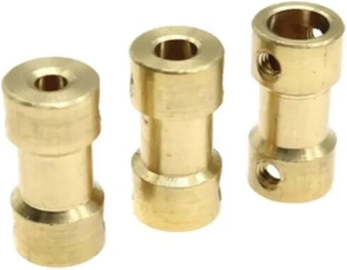 5pcs Brass Rigid Motor Shaft Coupling Coupler Motor Transmission Connector(4mm-4mm 5pcs) in Saudi Arabia