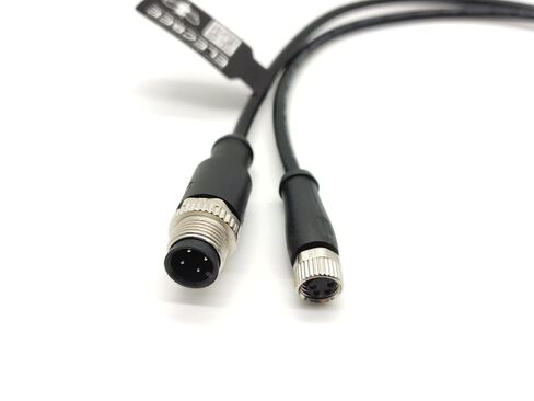 موصل كابل M12 M12 4 Pin A Code ذكر إلى M8 أنثى التوصيل A Code AWG22 كابل قولبة مستقيم مزدوج الأطراف ذكر إلى أنثى مقاوم للماء مستشعر الطيران موصل كابل PVC الكهربائي in Saudi Arabia
