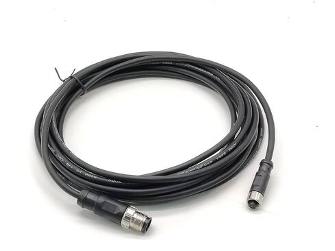 موصل كابل M12 M12 4 Pin A Code ذكر إلى M8 أنثى التوصيل A Code AWG22 كابل قولبة مستقيم مزدوج الأطراف ذكر إلى أنثى مقاوم للماء مستشعر الطيران موصل كابل PVC الكهربائي in Saudi Arabia
