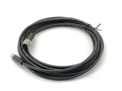 موصل كابل M12 M12 4 Pin A Code ذكر إلى M8 أنثى التوصيل A Code AWG22 كابل قولبة مستقيم مزدوج الأطراف ذكر إلى أنثى مقاوم للماء مستشعر الطيران موصل كابل PVC الكهربائي in Saudi Arabia