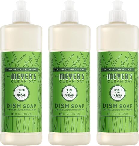 MRS. MEYER'S CLEAN DAY Liquid Dish Soap, Dandelion Scent, 16 Ounce Bottle (Pack of 3) in Kuwait