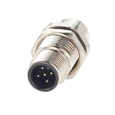 M12 A رمز 5Pin ذكر إلى أنثى محول IP67 حاجز تغذية من خلال لوحة جبل موصل دائري صناعي وعاء 60V 4A لـ NMEA2000 Can Bus CANOpen DeviceNet (2PCS) in Kuwait