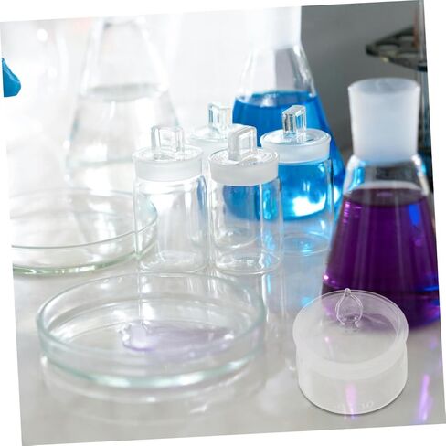 2 Pieces Glass Experiment Weighing Bottles with Lids Low-form 50x30mm Borosilicate Glass Laboratory Weighing Jars for Sample Measurement and Lab Use in Kuwait
