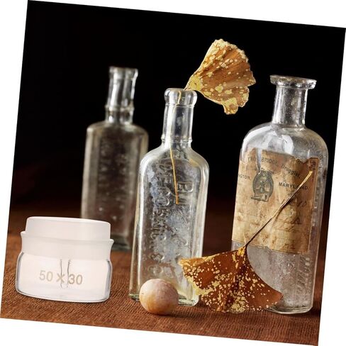 2 Pieces Glass Experiment Weighing Bottles with Lids Low-form 50x30mm Borosilicate Glass Laboratory Weighing Jars for Sample Measurement and Lab Use in Kuwait