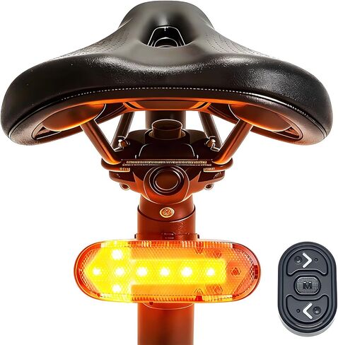 أضواء خلفية ذكية للدراجة مع ضوء انعطاف مقاوم للماء IP65 | Luz para Bicicleta USB قابلة للشحن فائقة السطوع للسلامة والتحذير ضد السرقة وأجهزة إنذار للدراجات الضوء الخلفي للدراجة in Kuwait