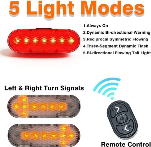 أضواء خلفية ذكية للدراجة مع ضوء انعطاف مقاوم للماء IP65 | Luz para Bicicleta USB قابلة للشحن فائقة السطوع للسلامة والتحذير ضد السرقة وأجهزة إنذار للدراجات الضوء الخلفي للدراجة in Kuwait