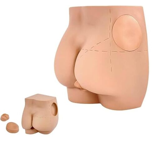 Human Buttock Muscle Injection, Silicone Reusable Human Skin Suture with Detachable Skin, Used for Nurse Practice in Saudi Arabia