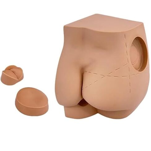 Human Buttock Muscle Injection, Silicone Reusable Human Skin Suture with Detachable Skin, Used for Nurse Practice in Saudi Arabia