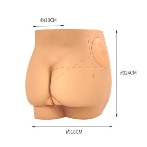 Human Buttock Muscle Injection, Silicone Reusable Human Skin Suture with Detachable Skin, Used for Nurse Practice in Saudi Arabia