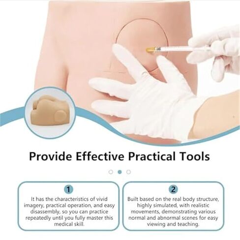 Human Buttock Muscle Injection, Silicone Reusable Human Skin Suture with Detachable Skin, Used for Nurse Practice in Saudi Arabia