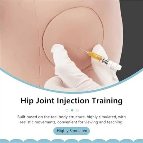 Human Buttock Muscle Injection, Silicone Reusable Human Skin Suture with Detachable Skin, Used for Nurse Practice in Saudi Arabia