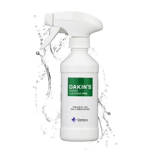 Dakin's Wound Cleanser Pro 0.125% Sodium Hypochlorite Solution for Acute and Chronic Wounds, Antimicrobial No-Rinse Formula, Gentle on Skin, Alcohol Free Wound Therapy, 16 oz Bottle in Kuwait