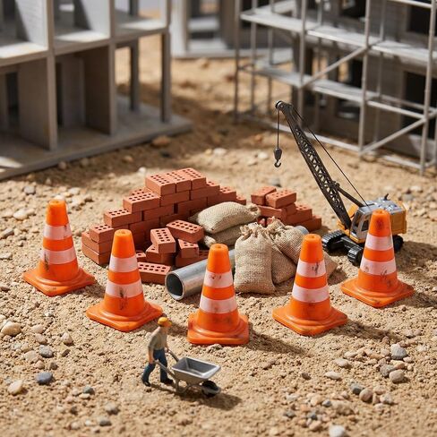 36 Pack 1 Inch Orange Mini Traffic Cones.Perfect as Construction Party Favors,Durable Small Roadblock Markers for Training Scenarios and Sports Event Setups in Saudi Arabia