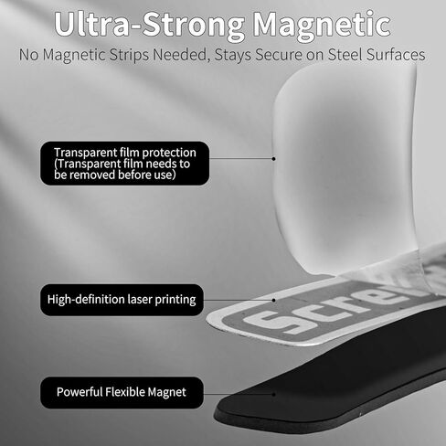 15 عبوة من ملصقات صندوق الأدوات المغناطيسية، ملصقات صندوق الأدوات مع منظمات مغناطيسية لصناديق الأدوات مع مغناطيس قوي لصناديق الأدوات الفولاذية والعربات والأدراج والخزائن (أسود) in Kuwait