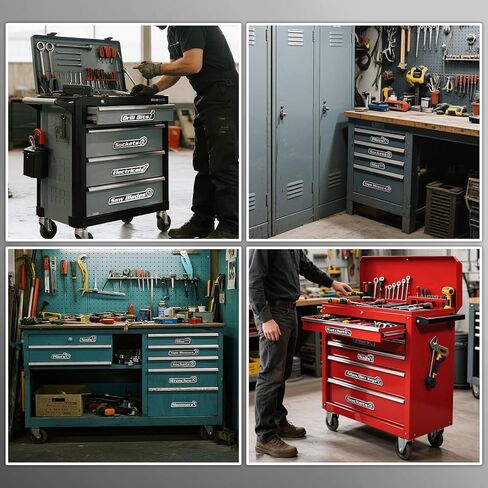 15 عبوة من ملصقات صندوق الأدوات المغناطيسية، ملصقات صندوق الأدوات مع منظمات مغناطيسية لصناديق الأدوات مع مغناطيس قوي لصناديق الأدوات الفولاذية والعربات والأدراج والخزائن (أسود) in Kuwait