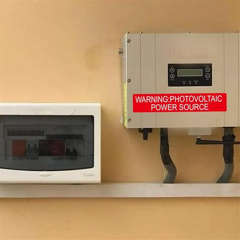 10 Pack Photovoltaic Power Source Warning Labels, Outdoor PV Label Stickers, Vinyl Labels for Photovoltaic Solar Systems(5 3/4 x1 1/8 Inches) in Kuwait