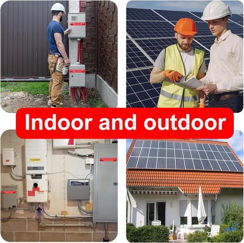 10 Pack Photovoltaic Power Source Warning Labels, Outdoor PV Label Stickers, Vinyl Labels for Photovoltaic Solar Systems(5 3/4 x1 1/8 Inches) in Kuwait