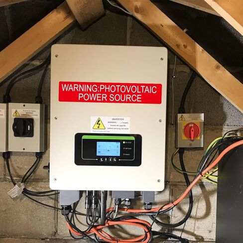 10 Pack Photovoltaic Power Source Warning Labels, Outdoor PV Label Stickers, Vinyl Labels for Photovoltaic Solar Systems(5 3/4 x1 1/8 Inches) in Kuwait